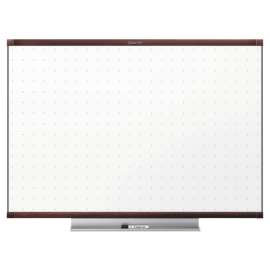 Prestige 2 Total Erase Whiteboard, 72 x 48, White Surface, Mahogany Fiberboard/Plastic Frame