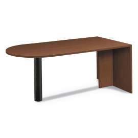 HON 10500 Series L Workstation Return, 3/4 Height Right Ped, 48w x 24d x 29.5h, Mahogany