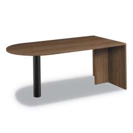 HON 10500 Series L Workstation Return, 3/4 Height Left Ped, 48w x 24d x 29.5h, Mahogany