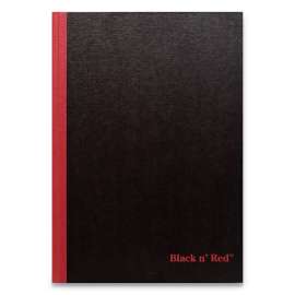 Hardcover Casebound Notebook, SCRIBZEE Compatible, 1 Subject, Wide/Legal Rule, Black Cover, 9.75 x 6.75, 96 Sheets