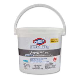 VersaSure Cleaner Disinfectant Wipes, 1-Ply, 12 x 12, White, 110/Bucket