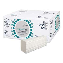 DissolveTech Paper Towel, 5.3 x 8, White, 250/Pack, 16 Packs/Carton