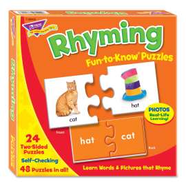 Fun to Know Puzzles, Ages 3 and Up, (24) 2-Sided Puzzles