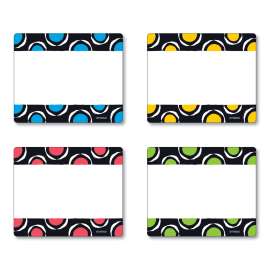 Terrific Labels Name Tags, Dots Design, 3" x 2.5", Assorted Colors, 36/Pack