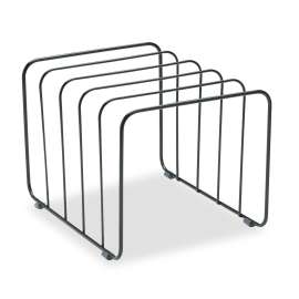 Wire Vertical File, 5 Sections, Letter to Legal Size Files, 10.25" x 8" x 7.44", Black