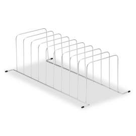 Wire Desktop to Drawer Organizer, 9 Sections, Letter to Legal Size Files, 11.5" x 23.25" x 7.5", Silver