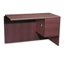HON 38000 Series Return Pedestal, Box/File, 26.38w x 50.38d x 31.38h, Right, Silver/Light Gray