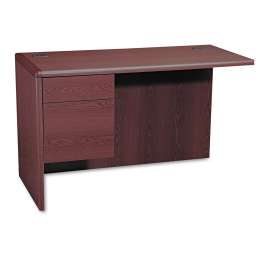 HON 38000 Series Return Pedestal, Box/File, 26.38w x 50.38d x 31.38h, Left, Silver/Light Gray