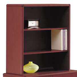 HON 38000 Series Stack On Open Shelf Hutch, 60w x 13.5d x 34.75h, Charcoal