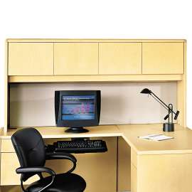 HON Mod Desk Shell, 66" x 30" x 29", Traditional Mahogany