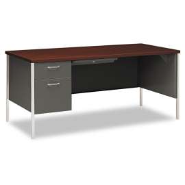 HON Mod Worksurface, Rectangular, 66w x 24d, Slate Teak
