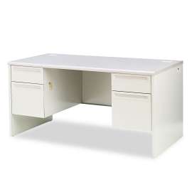 HON Mod Worksurface, Rectangular, 66w x 24d, Traditional Mahogany