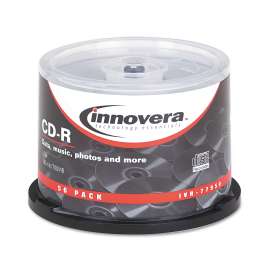 CD-R Recordable Disc, 700 MB/80 min, 52x, Spindle, Silver, 50/Pack