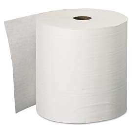 Hard Roll Paper Towels with Premium Absorbency Pockets, 8" x 600 ft, 1.5" Core, White, 6 Rolls/Carton