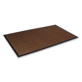 Super-Soaker Wiper Mat with Gripper Bottom, Polypropylene, 36 x 120, Dark Brown