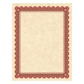 Parchment Certificates, Academic, 8.5 x 11, Copper with Red/Brown Border, 25/Pack