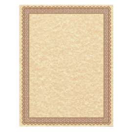 Parchment Certificates, Vintage, 8.5 x 11, Copper with Burgundy/Gold Foil Border, 50/Pack