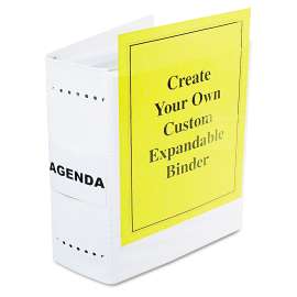 VariCap Expandable Binder, 2 Posts, 6" Capacity, 11 x 8.5, White