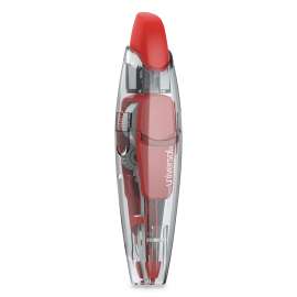 Retractable Pen Style Correction Tape, Transparent Gray/Red Applicator, 0.2" x 236", 4/Pack