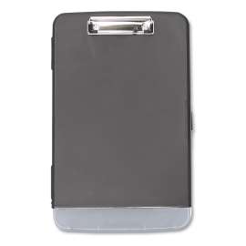 Storage Clipboard with Pen Compartment, 0.5" Clip Capacity, Holds 8.5 x 11 Sheets, Black