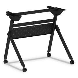 Alera - Alera Series Black Flip and Nest Table Base for 36" to 48" Wide Tops