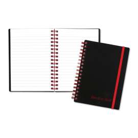 Flexible Cover Twinwire Notebook, SCRIBZEE Compatible, 1 Subject, Wide/Legal Rule, Black Cover, 5.88 x 4.13, 70 Sheets