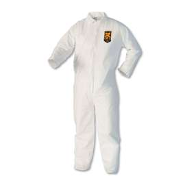KLEENGUARD A40 LiquiD Apparel, White, 2X-Large, No Elastic, Zipper Front