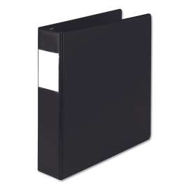 Earth's Choice Plant-Based Locking D-Ring Reference Binder, 3 Rings, 2" Capacity, 11 x 8.5, Black