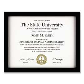 Tribeca Frame with Two-Way Easel, 8.5 x 11, Black