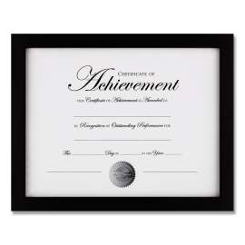 Wood Gallery Frame with Two-Way Easel, 8.5 x 11, Black