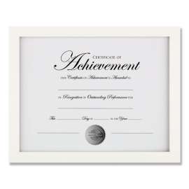 Wood Gallery Frame with Two-Way Easel, 8.5 x 11, White