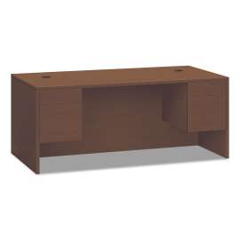 HON Mod Desk Hutch, 3 Compartments, 72w x 14d x 39.75h, Sepia Walnut
