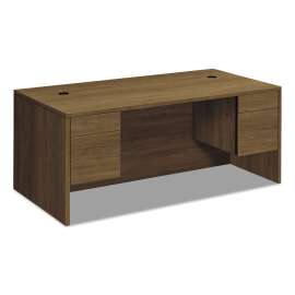 HON Mod Desk Hutch, 3 Compartments, 72w x 14d x 39.75h, Traditional Mahogany