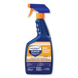 MICROBAN 47415 Cleaner, 32 oz Spray Bottle, Liquid, Citrus, Clear