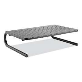 Metal Monitor Riser, 14.63" x 9.25" x 4", Black, Supports 44 lbs