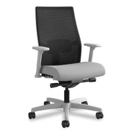 HON Solve Series ReActiv Back Task Stool, Supports 300 lb, 23" to 33" Seat Height, Bittersweet Seat, Charcoal Back, Black Base