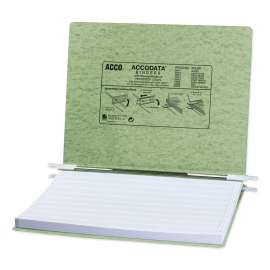 PRESSTEX Covers with Storage Hooks, 2 Posts, 6" Capacity, 14.88 x 11, Light Green