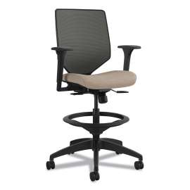 HON Mod Height Adjustable Desk Bundle, 60" x 30" x 27.5" to 47.75", Slate Teak/Silver