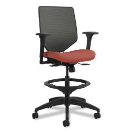 HON Mod Height Adjustable Desk Bundle, 60" x 30" x 27.5" to 46.75", Slate Teak/Silver