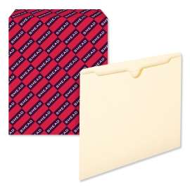 Manila File Jackets, 2-Ply Straight Tab, Letter Size, Manila, 100/Box