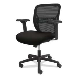 HON Ignition 2.0 Ilira-Stretch Mesh Back Task Stool, Supports Up to 300 lb, 23" to 32" Seat Height, Black