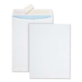 Redi-Strip Security Tinted Envelope, #10 1/2, Square Flap, Redi-Strip Adhesive Closure, 9 x 12, White, 100/Box