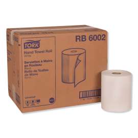 Universal Hand Towel Roll, 7.88" x 600 ft, White, 12 Rolls/Carton
