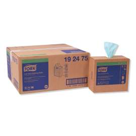 Low-Lint Cleaning Cloth, 9 x 16.5, Turquoise, 100/Box, 8 Boxes/Carton