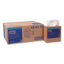 Heavy-Duty Paper Wiper, 9.25 x 16.25, White, 90 Wipes/Box, 10 Boxes/Carton