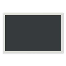 Magnetic Chalkboard with Décor Frame, 30 x 20, Black Surface, White MDF Frame