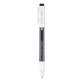 FriXion Fineliner Erasable Porous Point Pen, Stick, Fine 0.6 mm, Black Ink, Black Barrel, Dozen