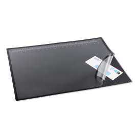 Lift-Top Pad Desktop Organizer, with Clear Overlay, 31 x 20, Black