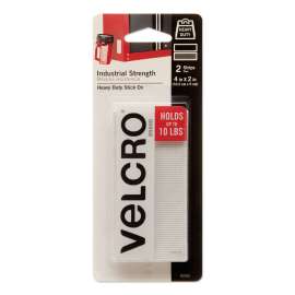Industrial-Strength Heavy-Duty Fasteners, 2" x 4", White, 2/Pack
