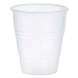 High-Impact Polystyrene Cold Cups, 5 oz, Translucent, 100 Cups/Sleeve, 25 Sleeves/Carton